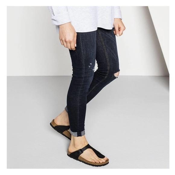 Birkenstock Sz 35 Gizeh Birko-Flor Sandals - Women's  (fits 5.5-6) Black - Picture 11 of 16